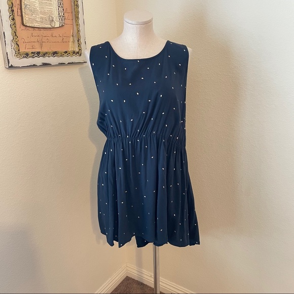 torrid Tops - Torrid Blue Blouse With Gold Hearts